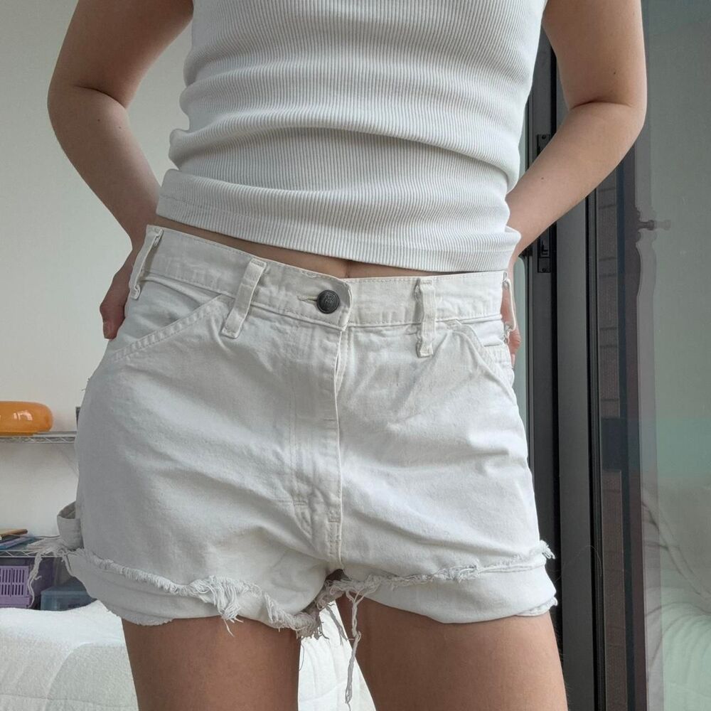 Dickies Women's White and Cream Shorts